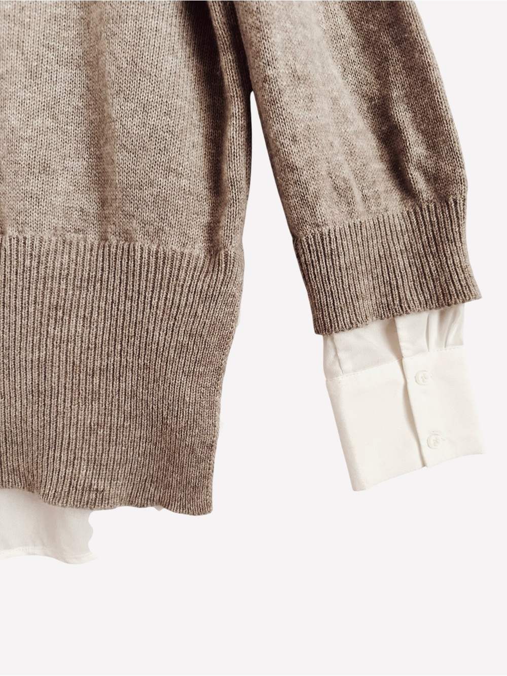 Brochu Walker Looker Layer Cashmere Blend Brown Melange Medium - Picture 6 of 11